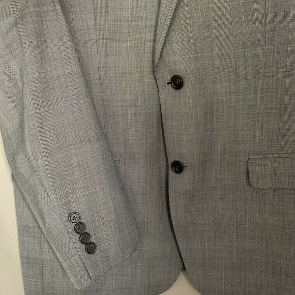 Ralph Lauren Mens Suit Jacket Blazer Slim Fit Gray Wool Sz 42 Regular Two Button - Picture 5 of 12